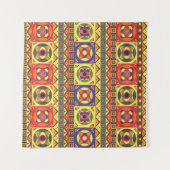 Abstract kleurrijk Afrikaans naadloos patroon met  Wandkleed (Voorkant (horizontaal))