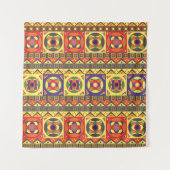 Abstract kleurrijk Afrikaans naadloos patroon met  Wandkleed (Voorkant)