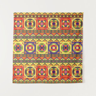 Abstract kleurrijk Afrikaans naadloos patroon met Wandkleed