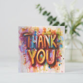 Abstract kleurrijk bedankkaart (Staand voorkant)