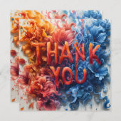 Abstract kleurrijk bedankkaart (Voorkant / Achterkant)
