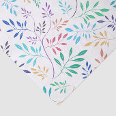 Abstract kleurrijk bladpatroon tissuepapier (Detail)