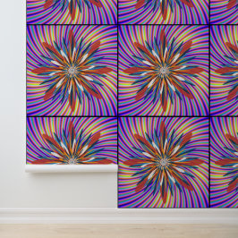 Abstract kleurrijk bloemmotief Mandala kunstpatroo Behang