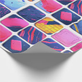 Abstract kleurrijk blokpatroon cadeaupapier (Hoek)