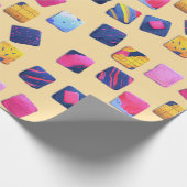 Abstract kleurrijk blokpatroon cadeaupapier (Hoek)