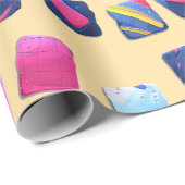 Abstract kleurrijk blokpatroon cadeaupapier (Rol Hoek)