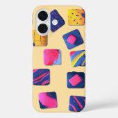 Abstract kleurrijk blokpatroon Case-Mate iPhone case (Achterkant)