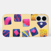 Abstract kleurrijk blokpatroon Case-Mate iPhone case (Achterkant (horizontaal))