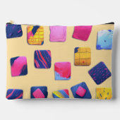 Abstract kleurrijk blokpatroon etui (Voorkant)