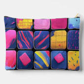 Abstract kleurrijk blokpatroon etui (Achterkant)