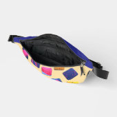 Abstract kleurrijk blokpatroon heuptasje (Open)