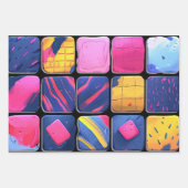 Abstract kleurrijk blokpatroon inpakpapier vel (Voorkant 2)