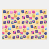 Abstract kleurrijk blokpatroon inpakpapier vel (Voorkant)