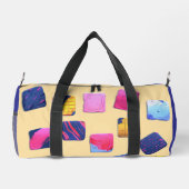 Abstract kleurrijk blokpatroon plunjezak (Achterkant)