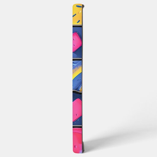 Abstract kleurrijk blokpatroon samsung galaxy hoesje (Linkerkant)