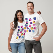 Abstract kleurrijk blokpatroon t-shirt (Unisex)