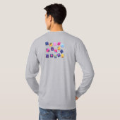 Abstract kleurrijk blokpatroon t-shirt (Achterkant volledig)