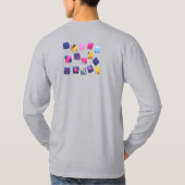 Abstract kleurrijk blokpatroon t-shirt (Achterkant)