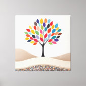 Abstract kleurrijk boomontwerp canvas afdruk (Voorkant)