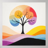 Abstract kleurrijk boomontwerp poster (Voorkant)