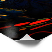 Abstract kleurrijk bosboom zonsondergang landschap perfect poster (Hoek)