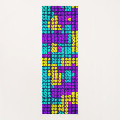 Abstract kleurrijk bouwblok geometrisch patroon yogamat (Voorkant)