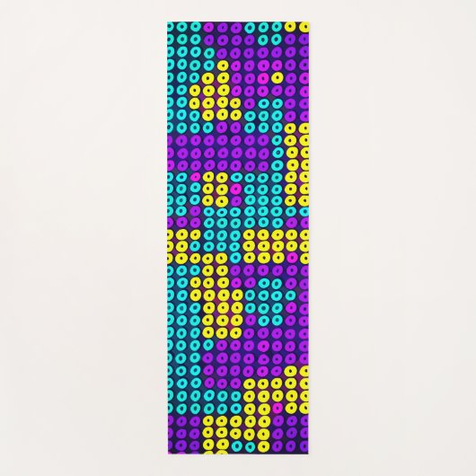 Abstract kleurrijk bouwblok geometrisch patroon yogamat (Voorkant)