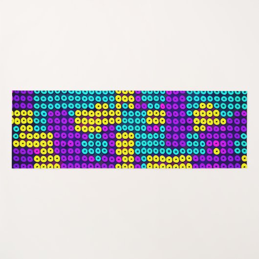 Abstract kleurrijk bouwblok geometrisch patroon yogamat (Voorkant (horizontaal))