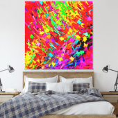 Abstract kleurrijk chaospatroon canvas afdruk (Insitu (Slaapkamer))