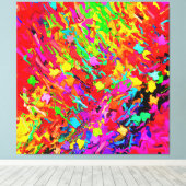 Abstract kleurrijk chaospatroon canvas afdruk (Insitu (Houten vloer))