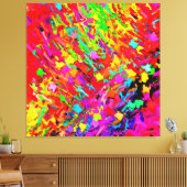 Abstract kleurrijk chaospatroon canvas afdruk (Insitu (Woonkamer))
