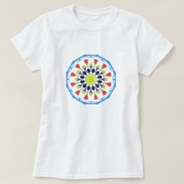 abstract kleurrijk cirkelpatroon t-shirt