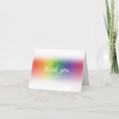 Abstract Kleurrijk Dank Je Hand Schrift Elegant Bedankkaart (Voorkant)
