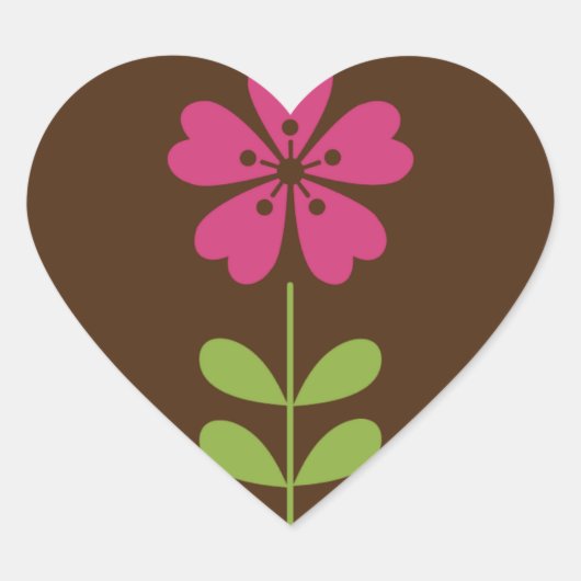 abstract-kleurrijk-decoratief-floraal hart sticker (Voorkant)