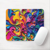 Abstract kleurrijk diafragma muismat (Met muis)