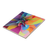 Abstract kleurrijk diafragma  tegeltje (Zijkant)