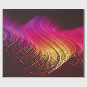 Abstract kleurrijk digitaal landschap met stromend cadeaupapier (Vlak)