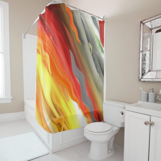 Abstract kleurrijk douchegordijn (In situ)