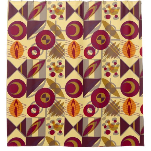 Abstract kleurrijk douchegordijn (Voorkant)