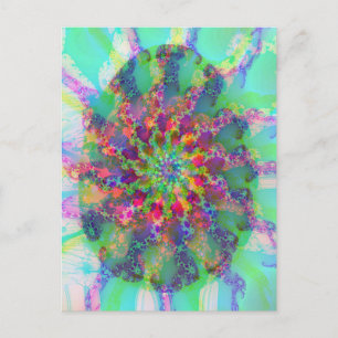 Abstract Kleurrijk Elegant Groen Blauw Turquoise Feestdagenkaart