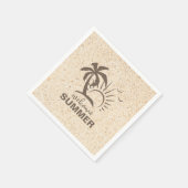 Abstract kleurrijk esthetisch modern zomerstrand servet (Hoek)