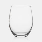 Abstract kleurrijk esthetisch modern zomerstrand wijnglas zonder voet (Links)