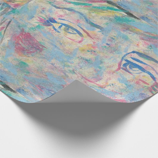 Abstract kleurrijk "Fancy" inpakpapier (Hoek)