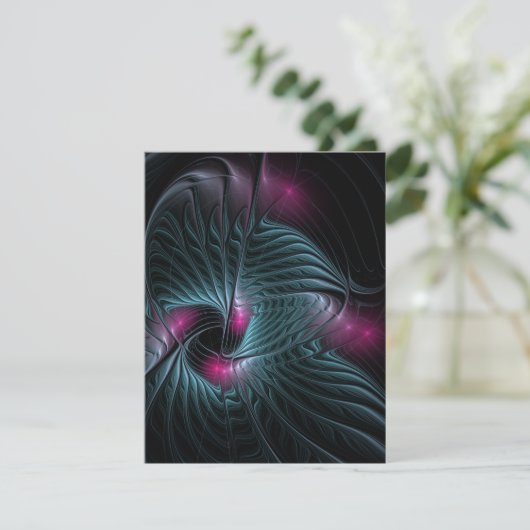 Abstract kleurrijk Fantasy Fractal Aankondiging (Staand voorkant)