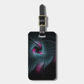 Abstract kleurrijk Fantasy Fractal Bagagelabel (Voorkant verticaal)