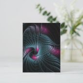 Abstract kleurrijk Fantasy Fractal Briefkaart (Staand voorkant)