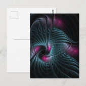 Abstract kleurrijk Fantasy Fractal Briefkaart (Voorkant / Achterkant)