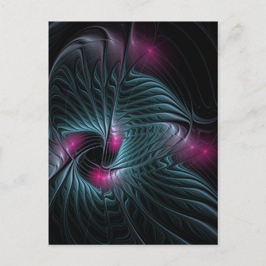Abstract kleurrijk Fantasy Fractal Briefkaart (Voorkant)