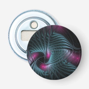 Abstract kleurrijk Fantasy Fractal Button Flesopener