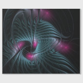 Abstract kleurrijk Fantasy Fractal Cadeaupapier (Vlak)